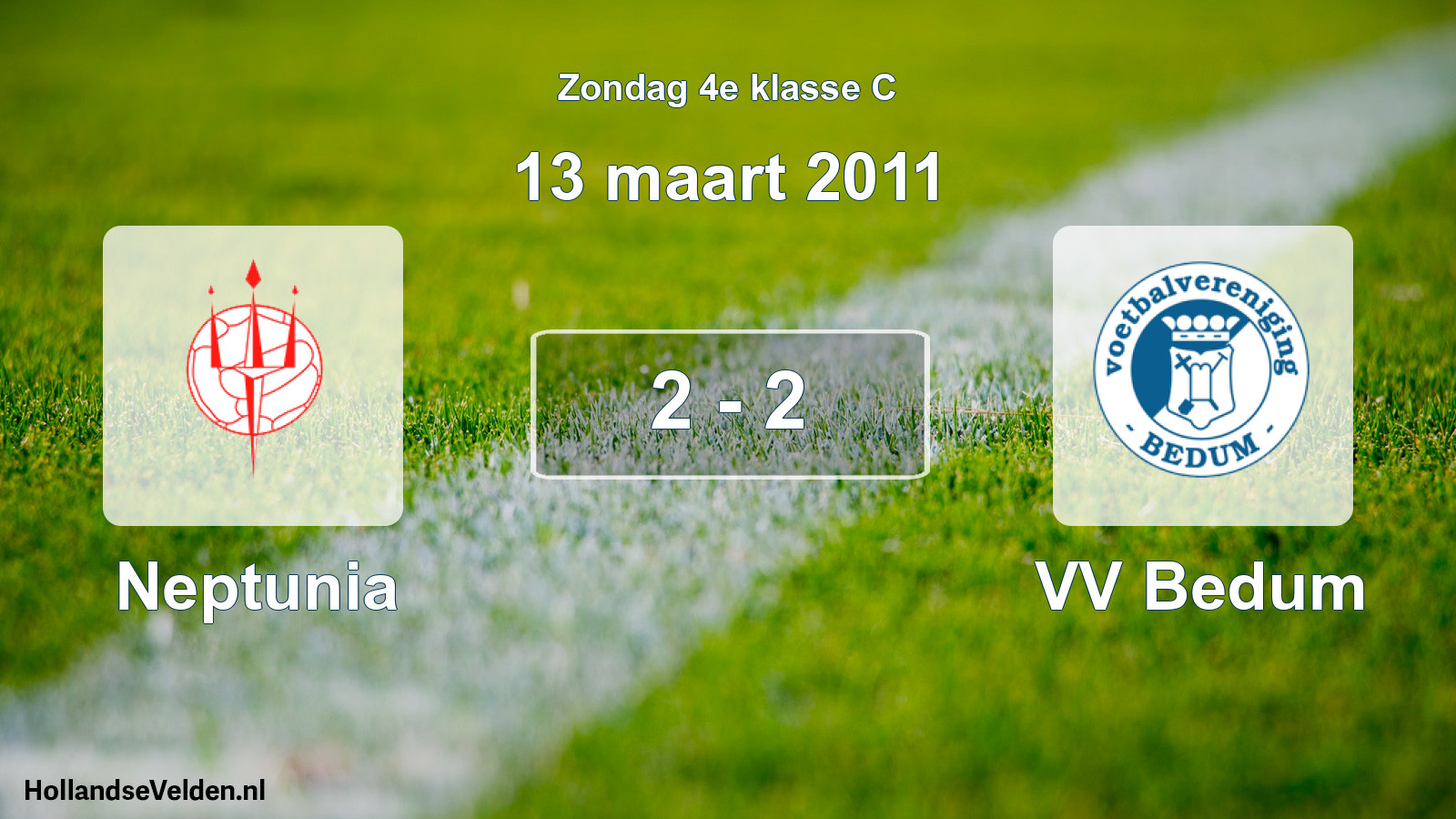 Total number of matches played: Neptunia - VV Bedum 2 - 2 (13 March 2011)