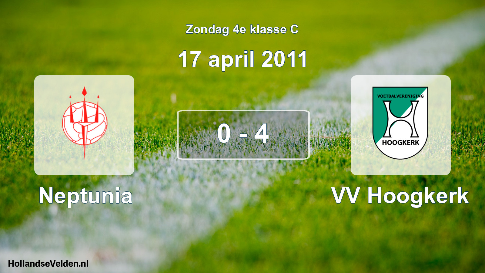Total number of matches played: Neptunia - VV Hoogkerk 0 - 4 (17 April 2011)