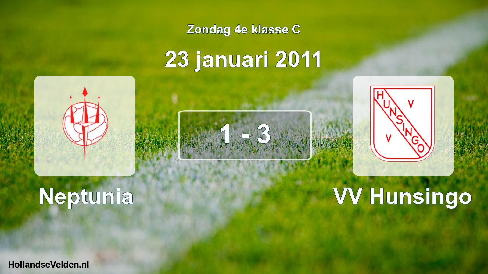 Total number of matches played: Neptunia - VV Hunsingo 1 - 3 (23 January 2011)