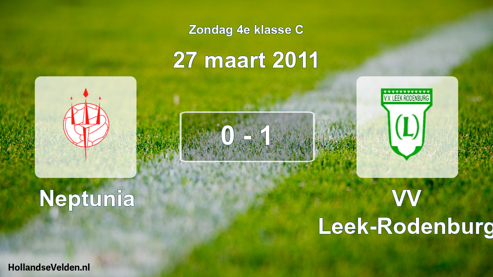 Total number of matches played: Neptunia - VV Leek-Rodenburg 0 - 1 (27 March 2011)