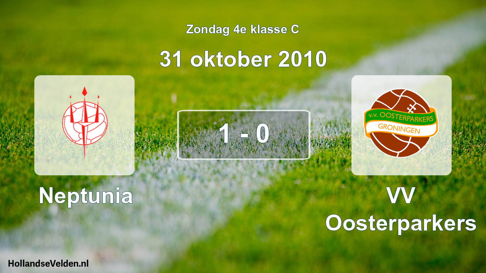 Total number of matches played: Neptunia - VV Oosterparkers 1 - 0 (31 October 2010)