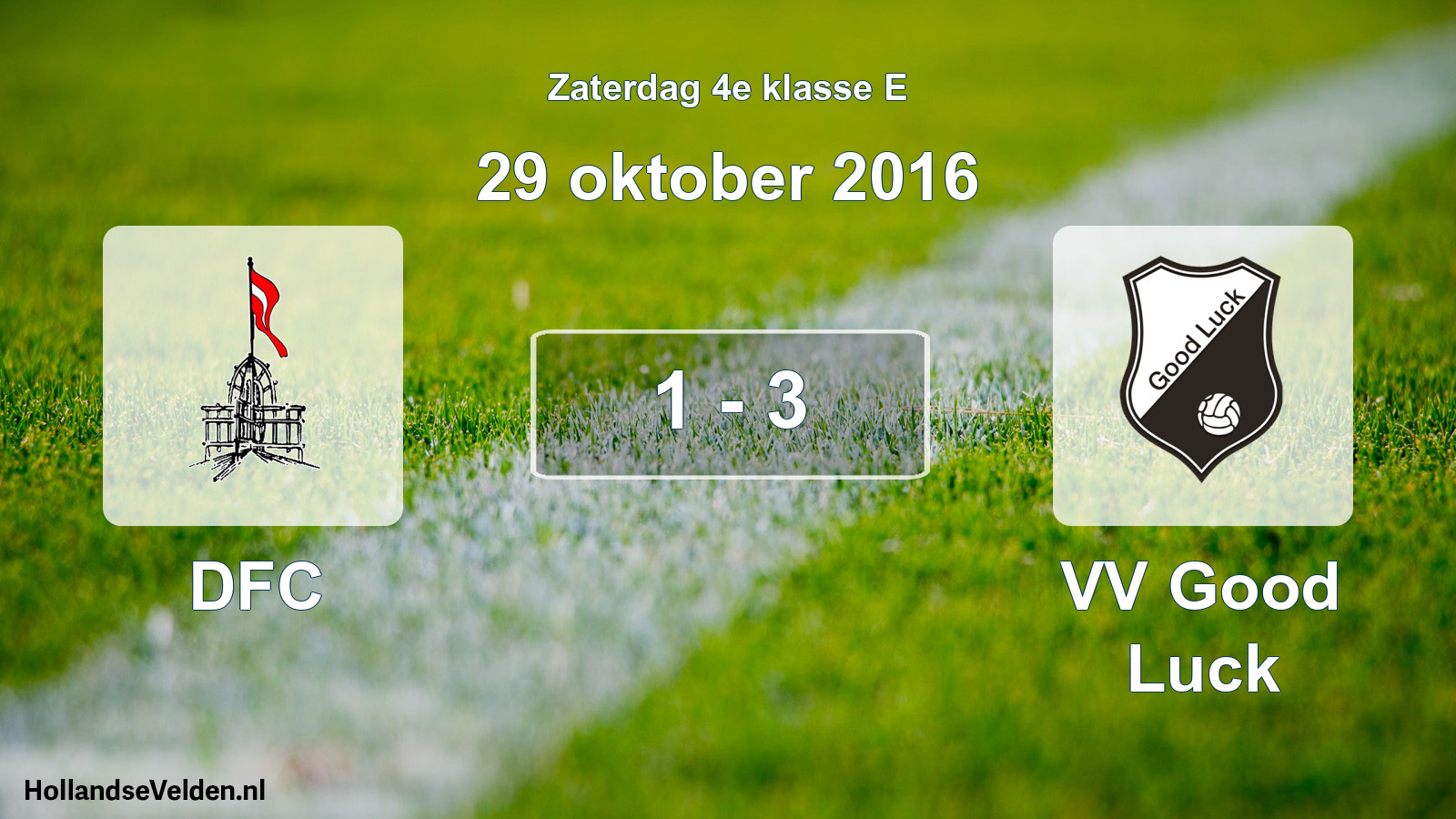 Total number of matches played: DFC - VV Good Luck 1 - 3 (29 October 2016)