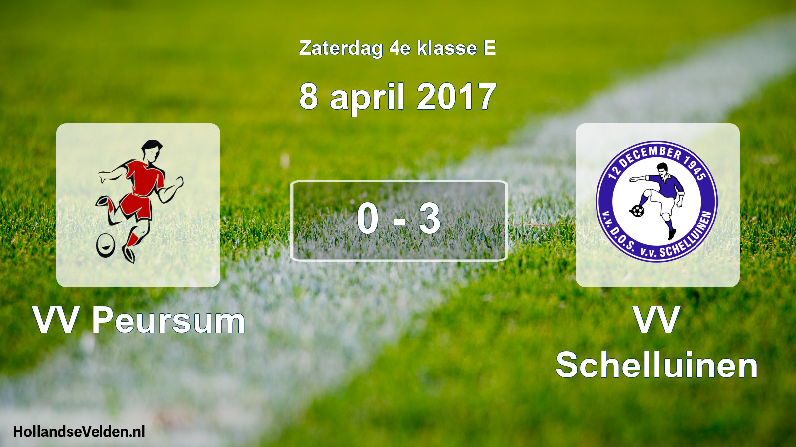 Total number of matches played: VV Peursum - VV Schelluinen 0 - 3 (8 April 2017)