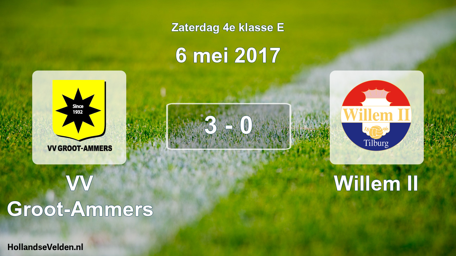 Total number of matches played: VV Groot-Ammers - Willem II 3 - 0 (6 May 2017)