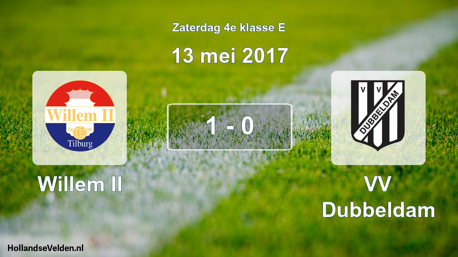 Total number of matches played: Willem II - VV Dubbeldam 1 - 0 (13 May 2017)