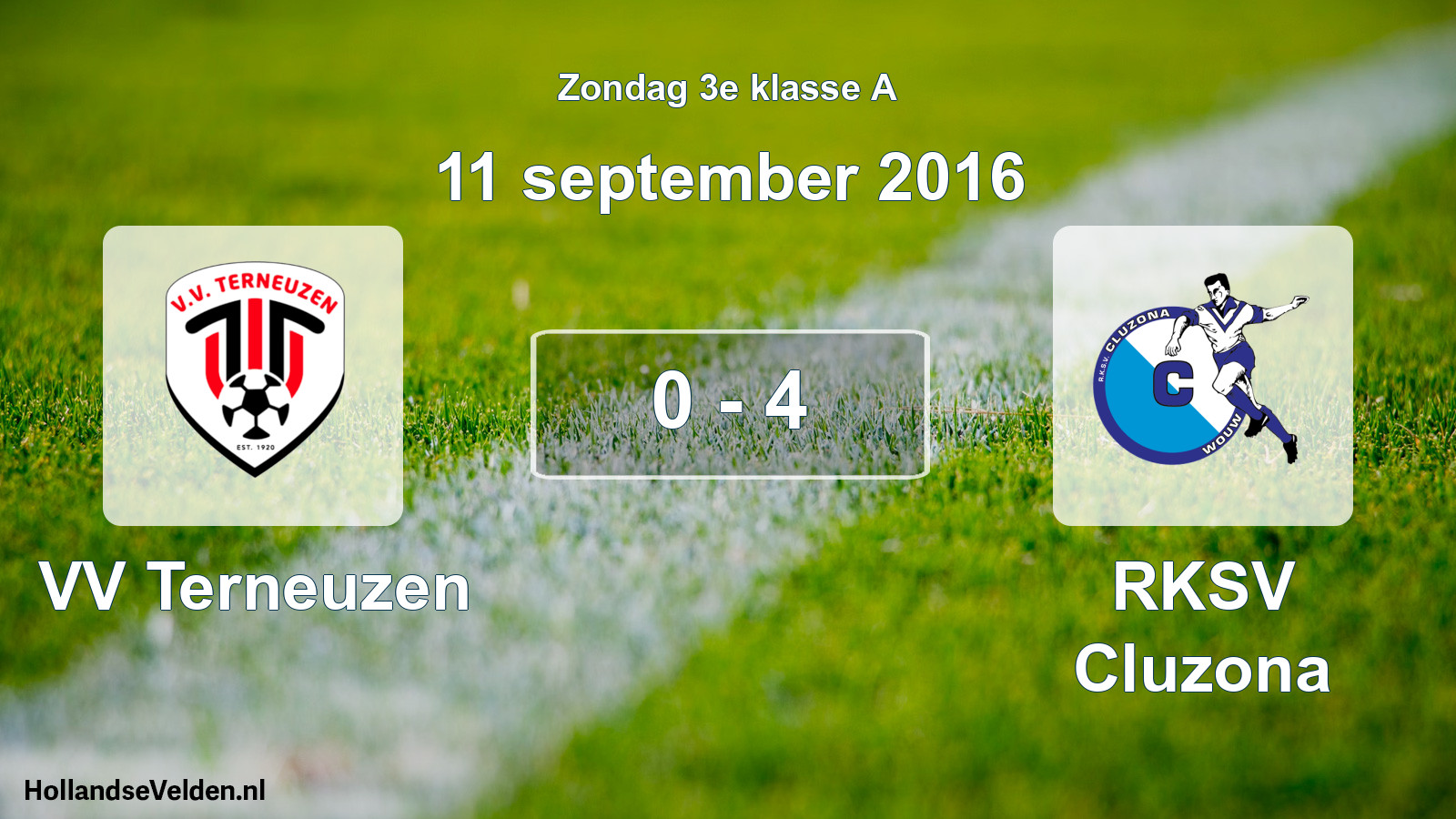 Total number of matches played: VV Terneuzen - RKSV Cluzona 0 - 4 (11 September 2016)