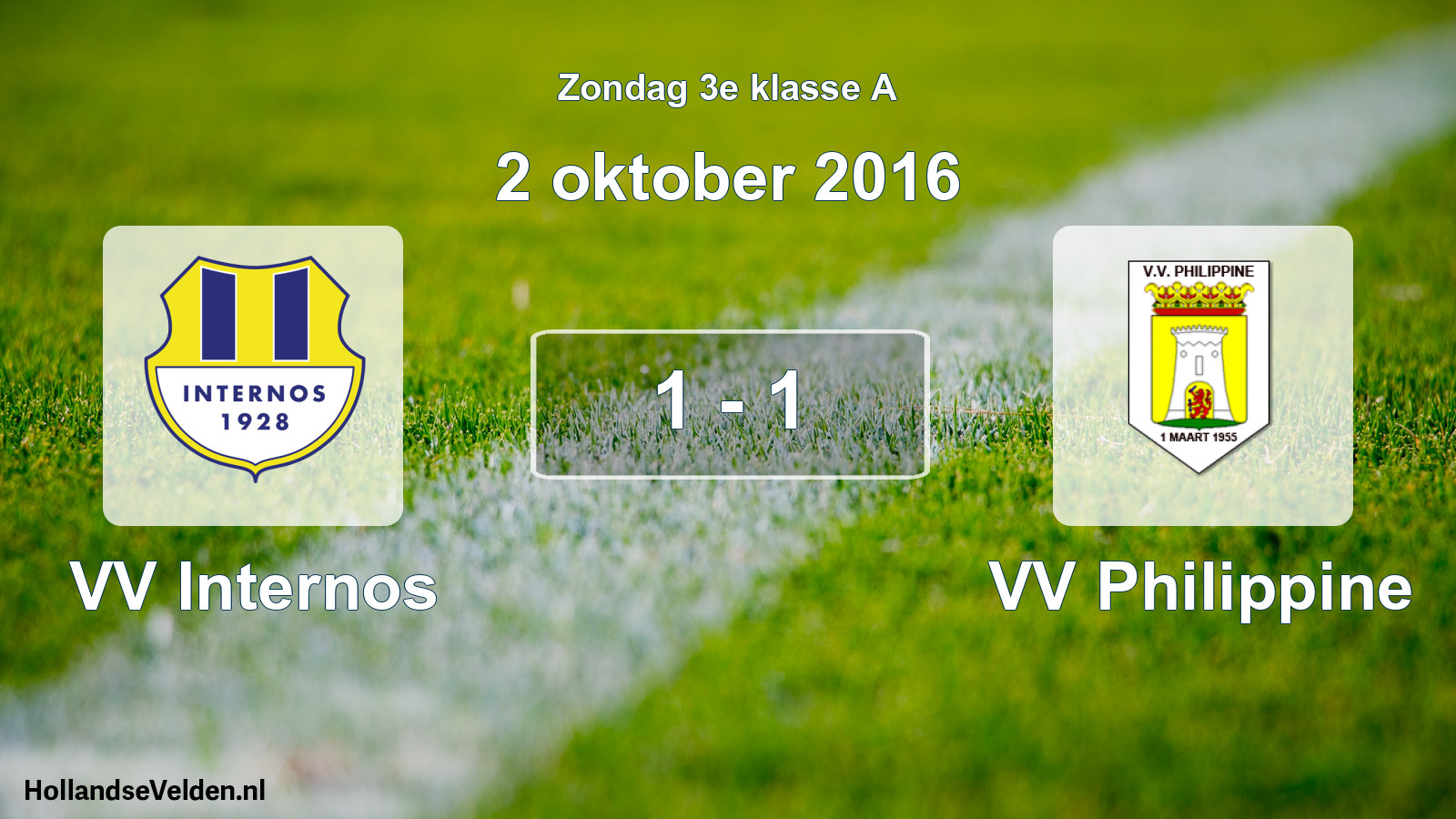 Total number of matches played: VV Internos - VV Philippine 1 - 1 (2 October 2016)