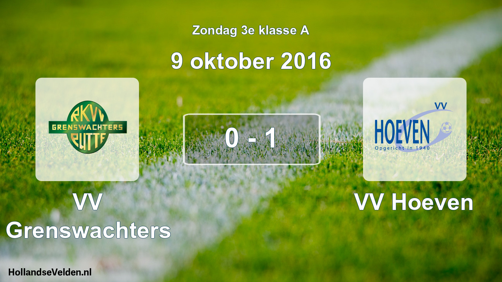 Total number of matches played: VV Grenswachters - VV Hoeven 0 - 1 (9 October 2016)