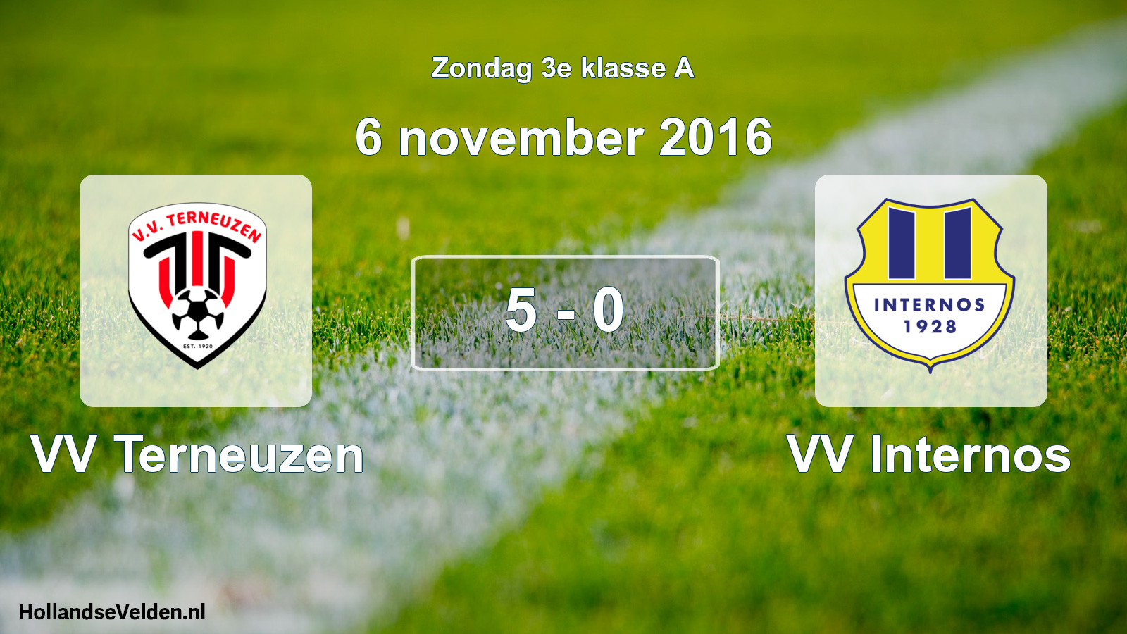 Total number of matches played: VV Terneuzen - VV Internos 5 - 0 (6 November 2016)
