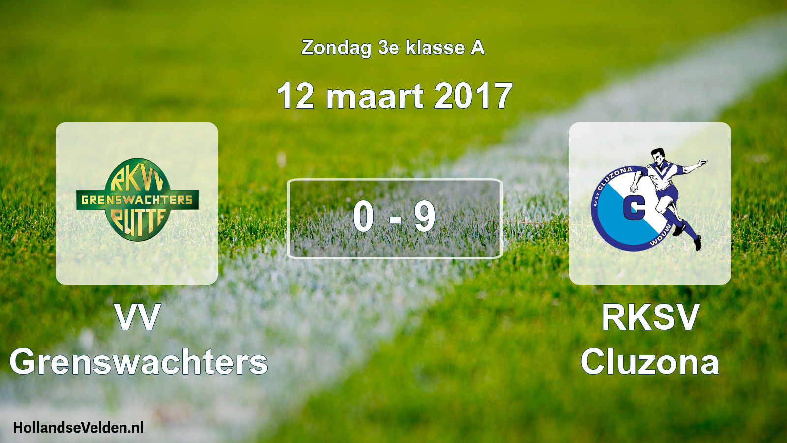Total number of matches played: VV Grenswachters - RKSV Cluzona 0 - 9 (12 March 2017)