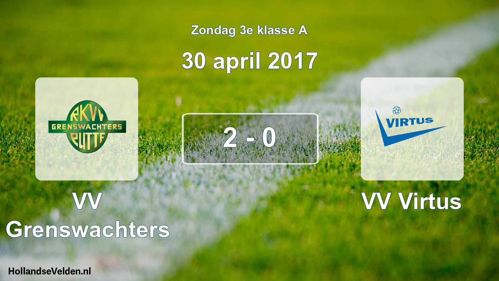 Total number of matches played: VV Grenswachters - VV Virtus 2 - 0 (30 April 2017)