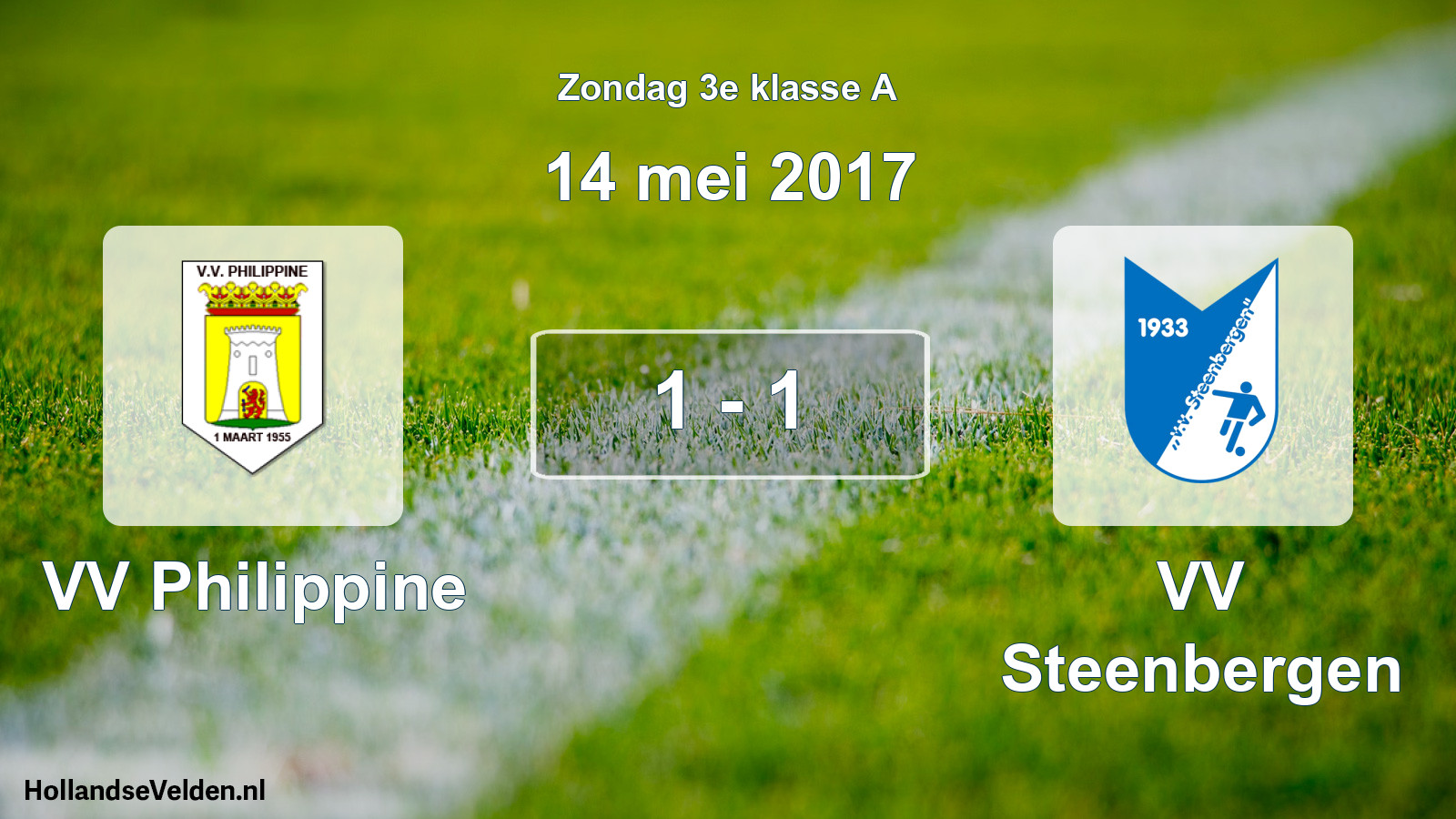 Total number of matches played: VV Philippine - VV Steenbergen 1 - 1 (14 May 2017)