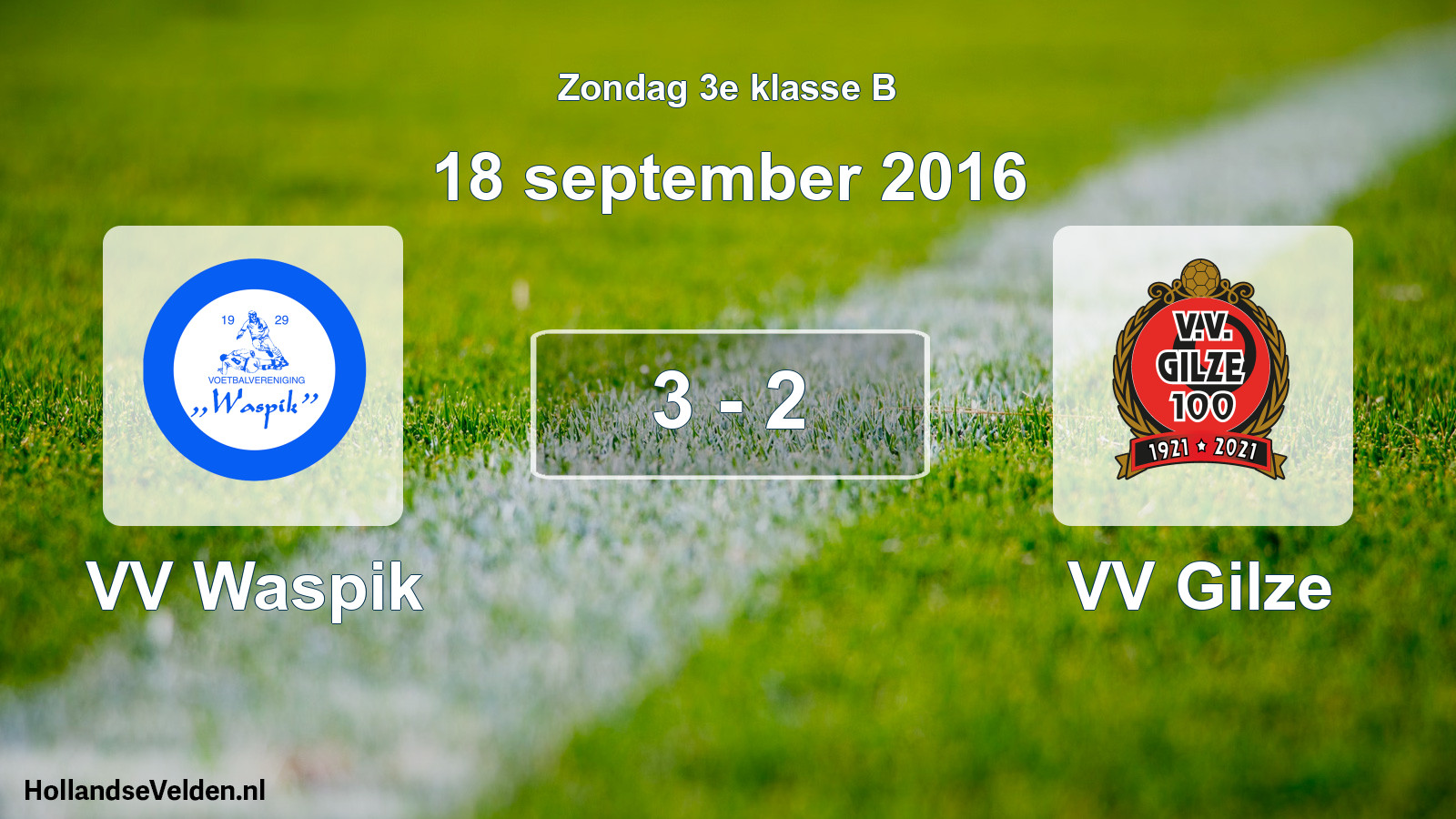 Total number of matches played: VV Waspik - VV Gilze 3 - 2 (18 September 2016)