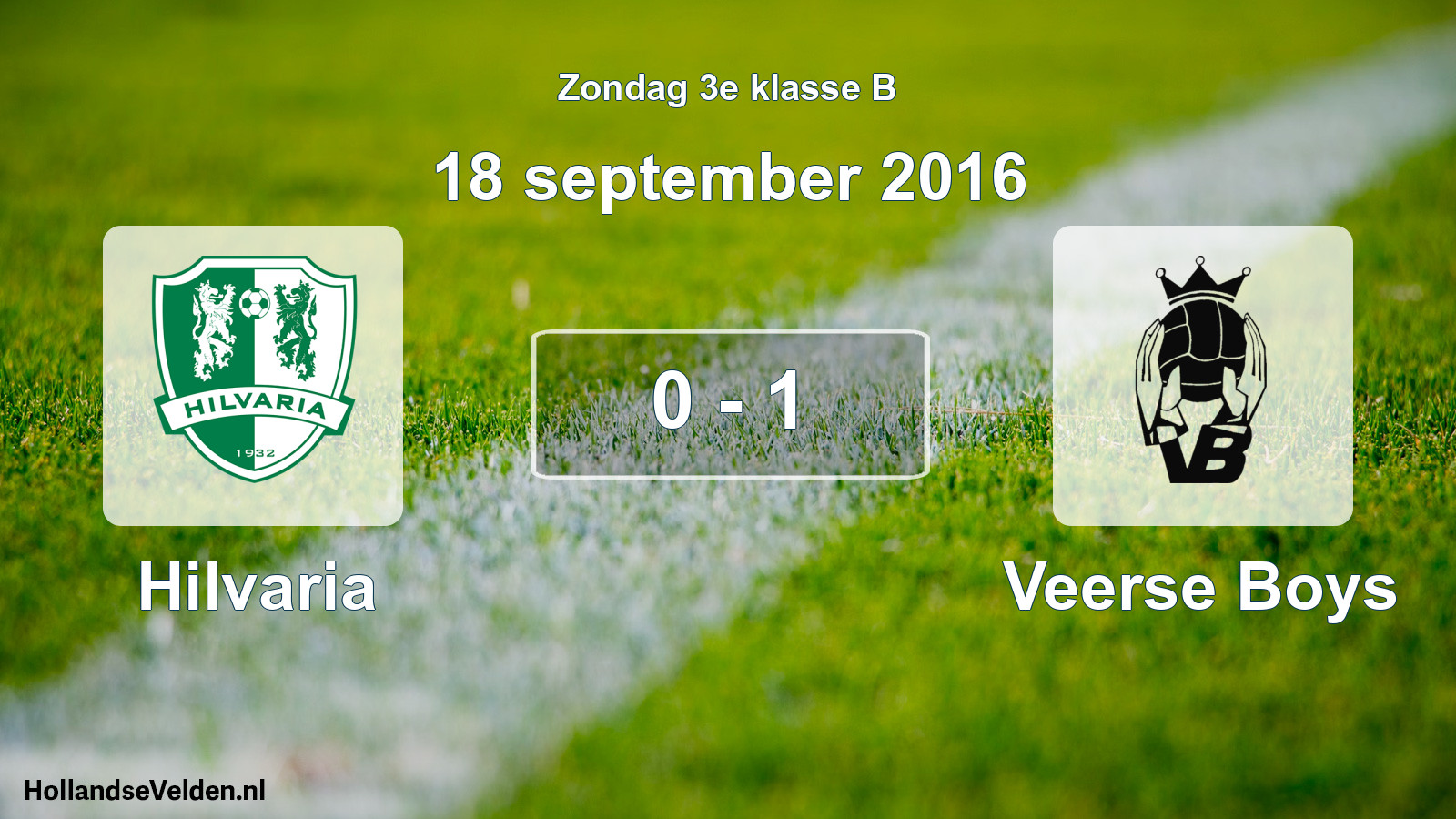 Total number of matches played: Hilvaria - Veerse Boys 0 - 1 (18 September 2016)