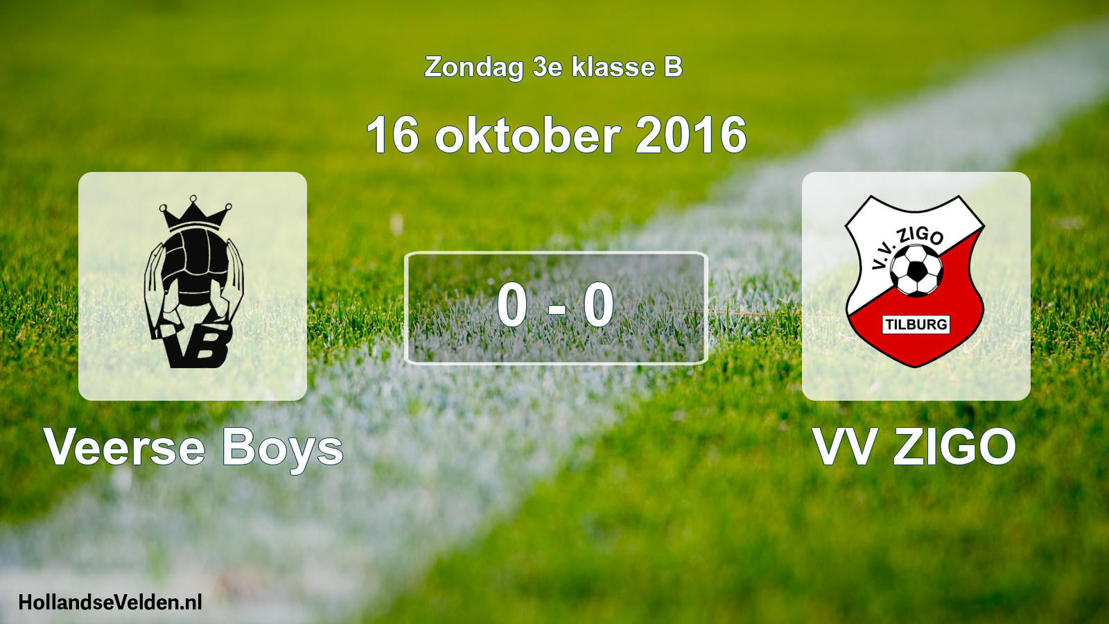Total number of matches played: Veerse Boys - VV ZIGO 0 - 0 (16 October 2016)