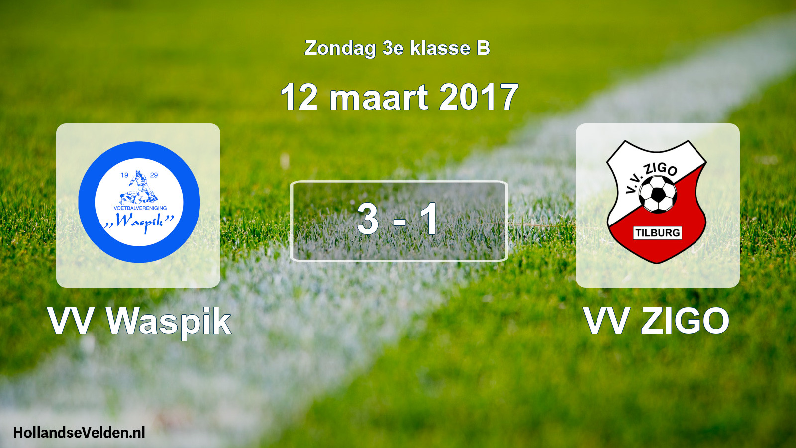 Total number of matches played: VV Waspik - VV ZIGO 3 - 1 (12 March 2017)