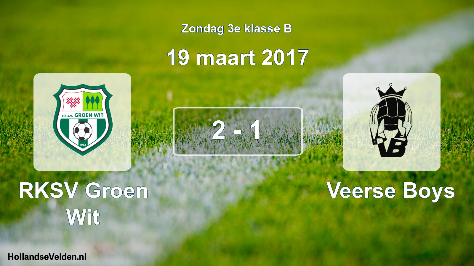 Total number of matches played: RKSV Groen Wit - Veerse Boys 2 - 1 (19 March 2017)