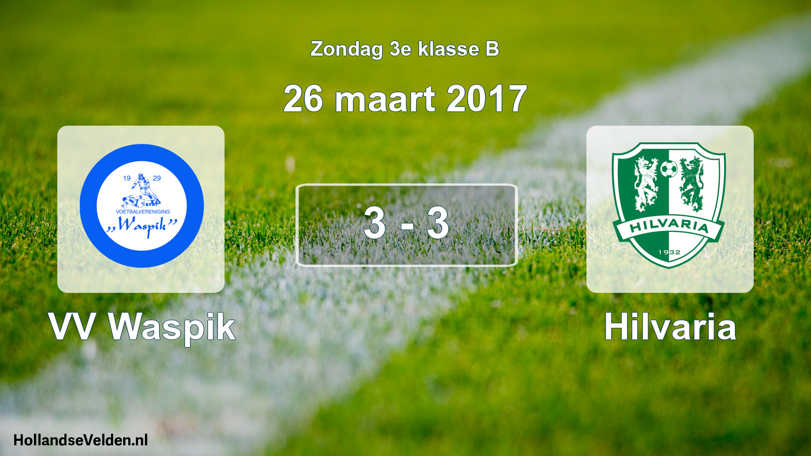 Total number of matches played: VV Waspik - Hilvaria 3 - 3 (26 March 2017)