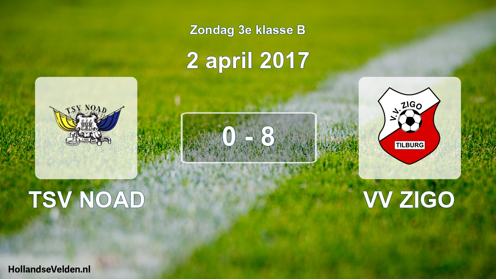 Total number of matches played: TSV NOAD - VV ZIGO 0 - 8 (2 April 2017)