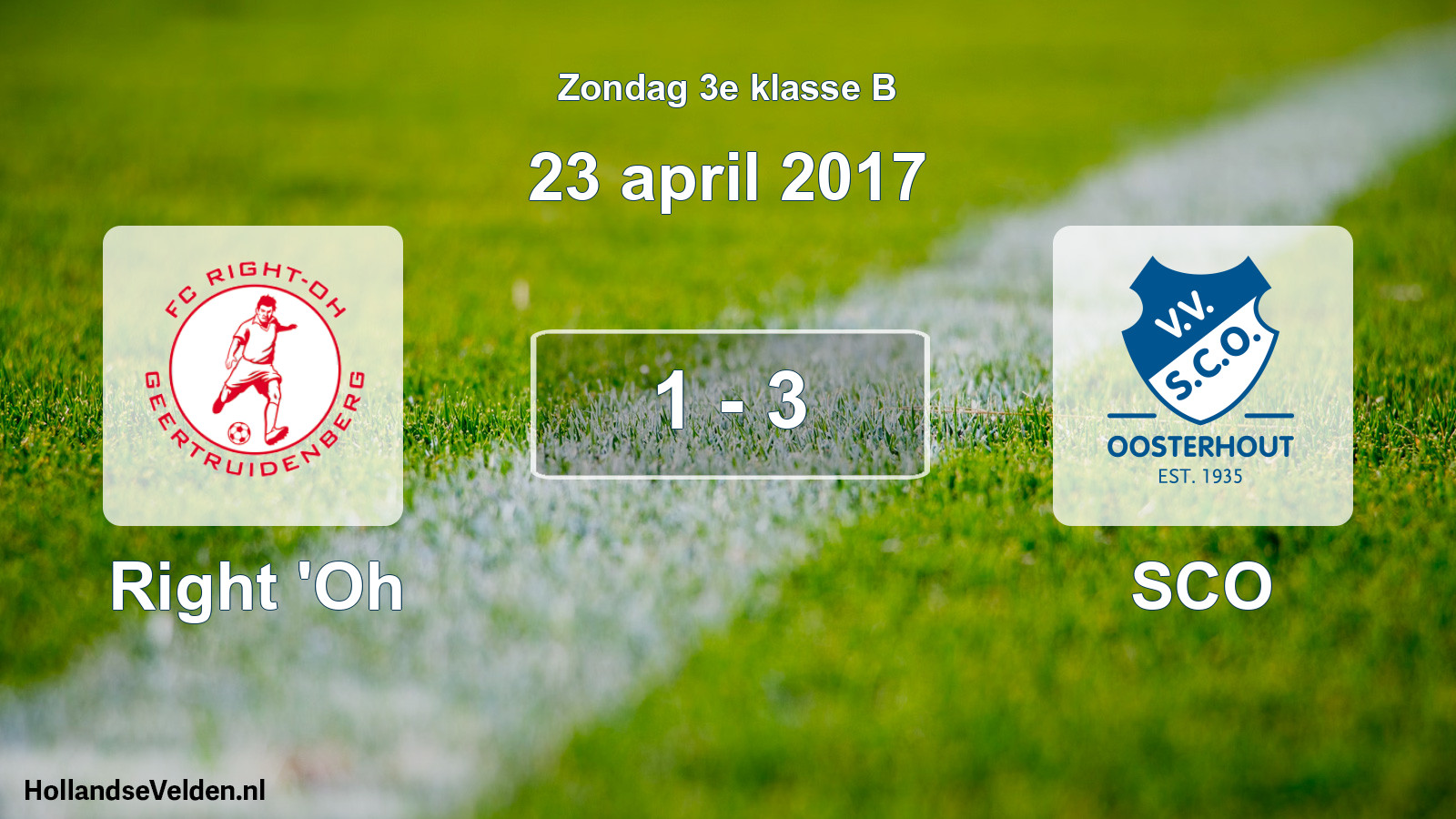 Total number of matches played: Right 'Oh - SCO 1 - 3 (23 April 2017)