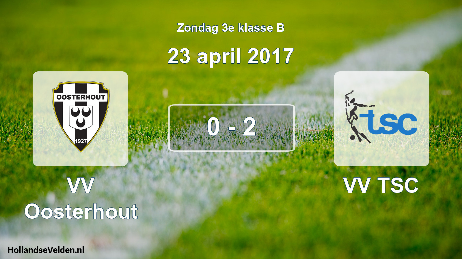 Total number of matches played: VV Oosterhout - VV TSC 0 - 2 (23 April 2017)