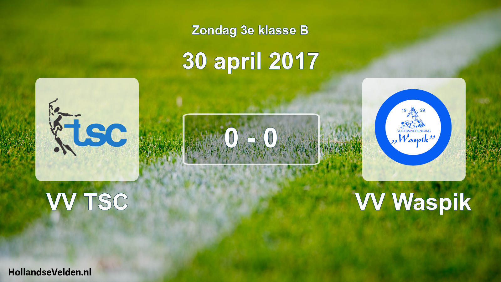 Total number of matches played: VV TSC - VV Waspik 0 - 0 (30 April 2017)