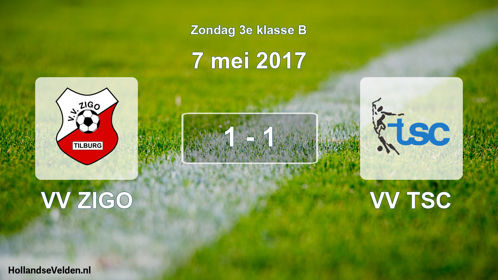 Total number of matches played: VV ZIGO - VV TSC 1 - 1 (7 May 2017)