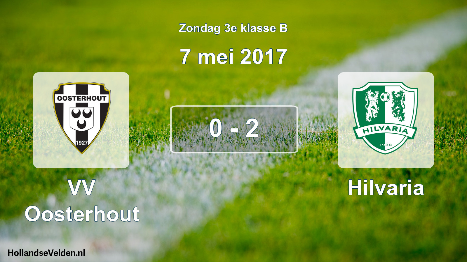 Total number of matches played: VV Oosterhout - Hilvaria 0 - 2 (7 May 2017)