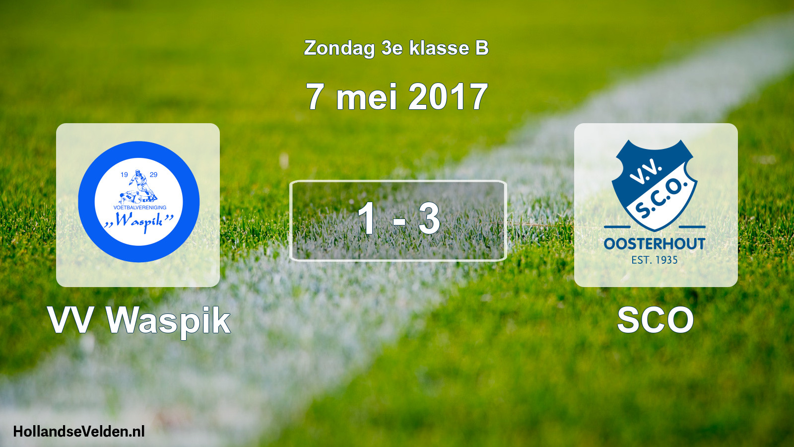 Total number of matches played: VV Waspik - SCO 1 - 3 (7 May 2017)