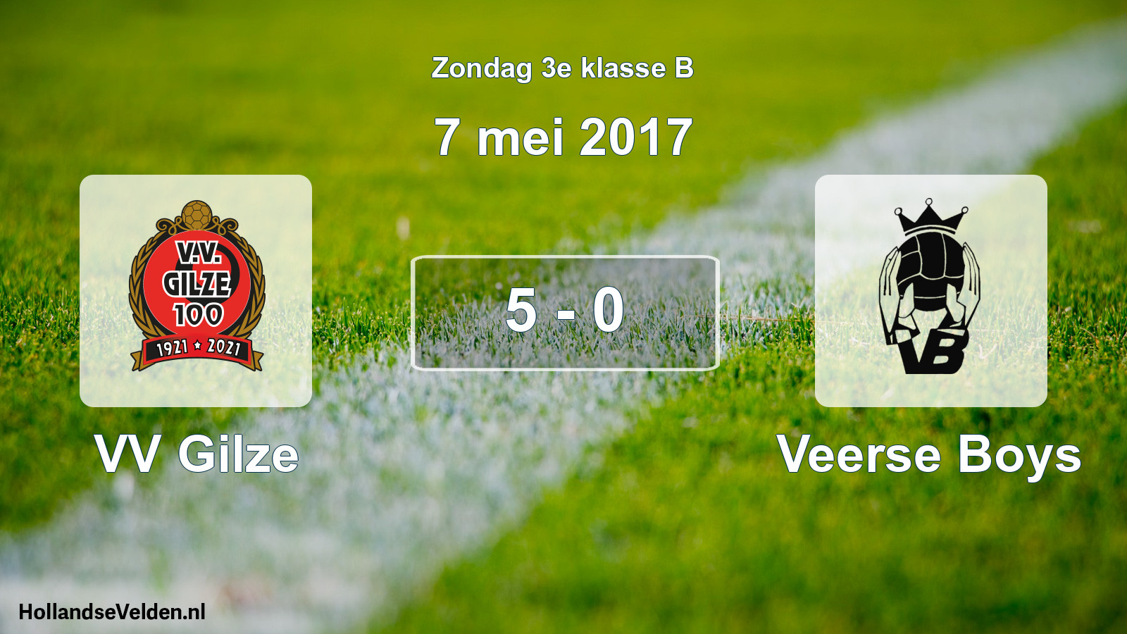 Total number of matches played: VV Gilze - Veerse Boys 5 - 0 (7 May 2017)