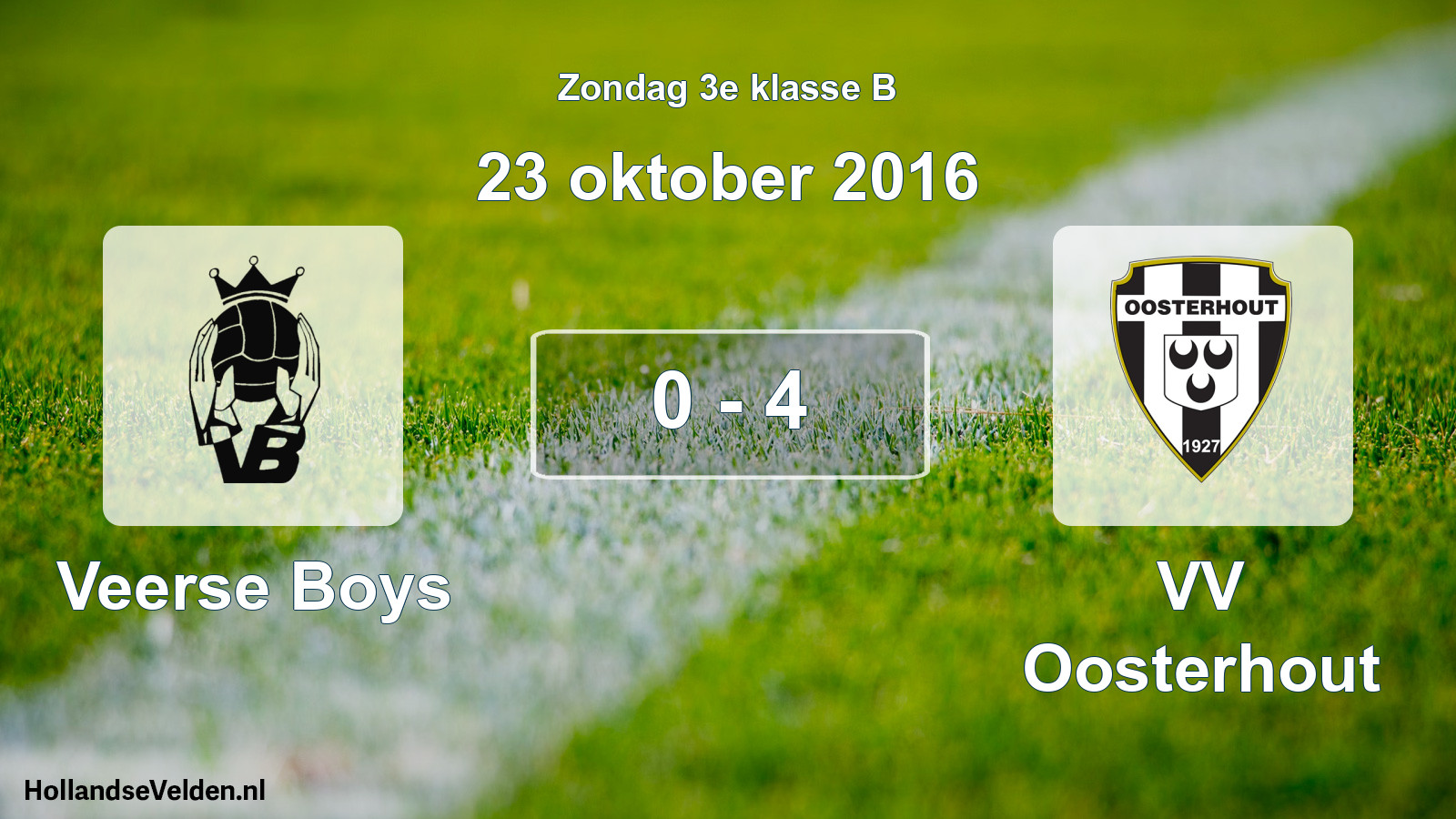 Total number of matches played: Veerse Boys - VV Oosterhout 0 - 4 (23 October 2016)