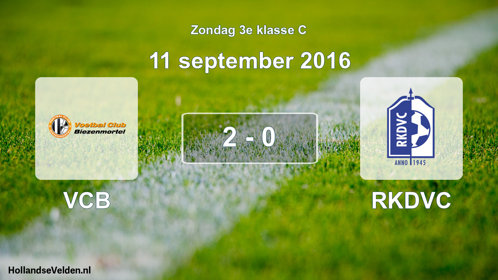 Total number of matches played: VCB - RKDVC 2 - 0 (11 September 2016)