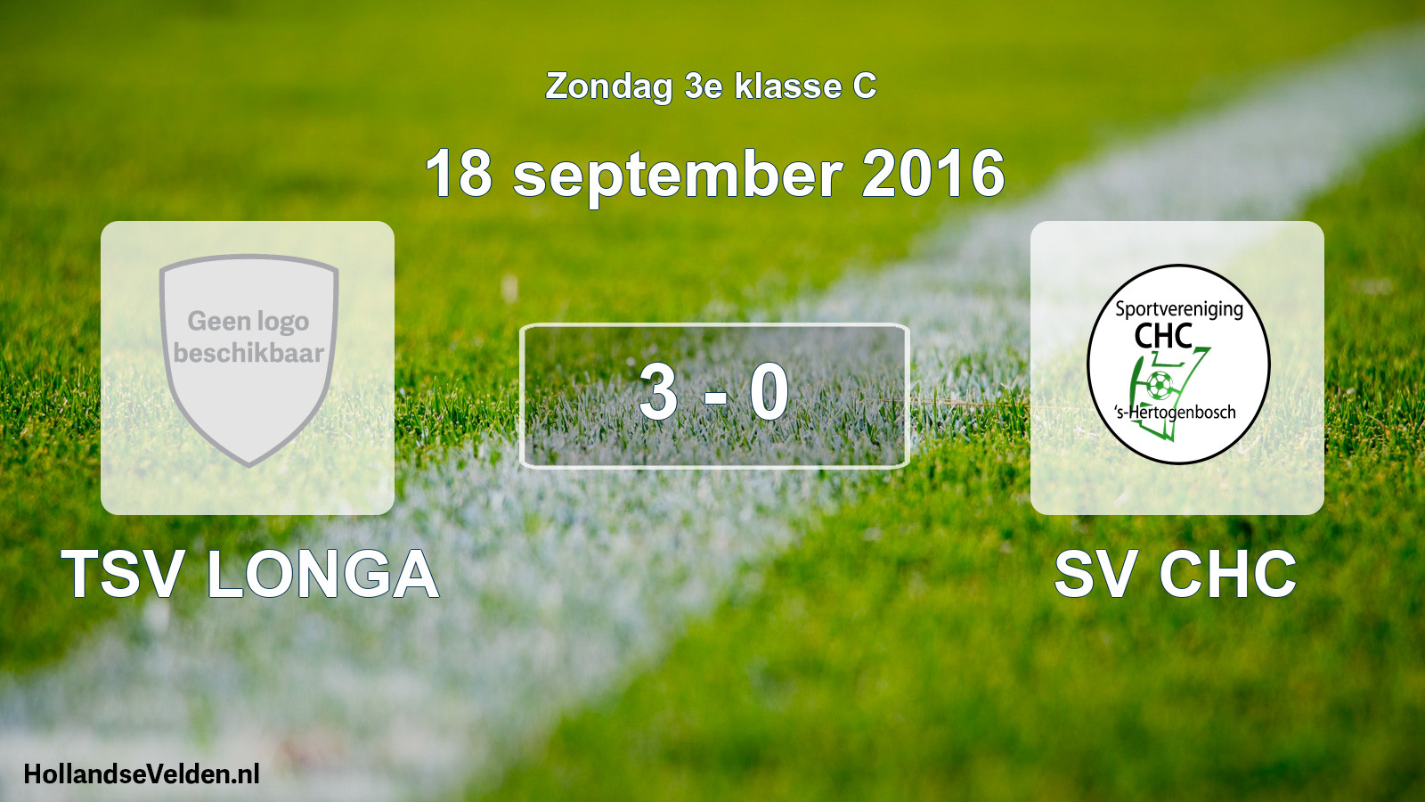 Total number of matches played: TSV LONGA - SV CHC 3 - 0 (18 September 2016)