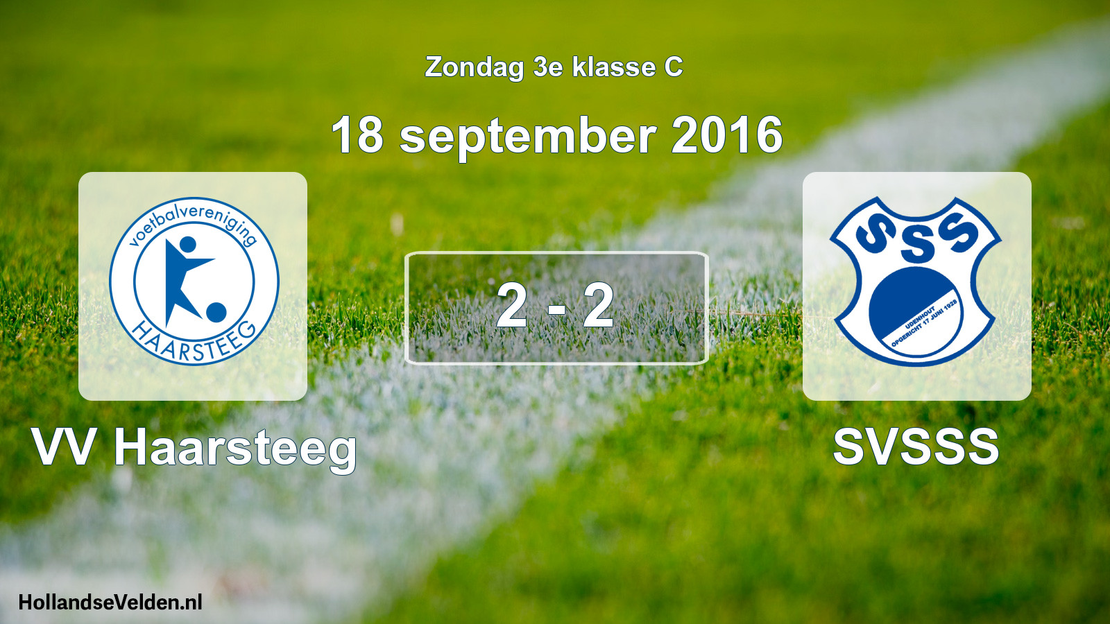 Total number of matches played: VV Haarsteeg - SVSSS 2 - 2 (18 September 2016)
