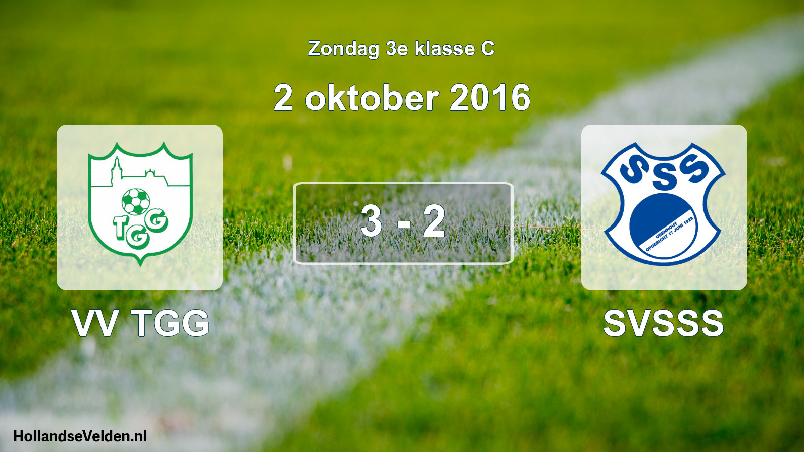 Total number of matches played: VV TGG - SVSSS 3 - 2 (2 October 2016)