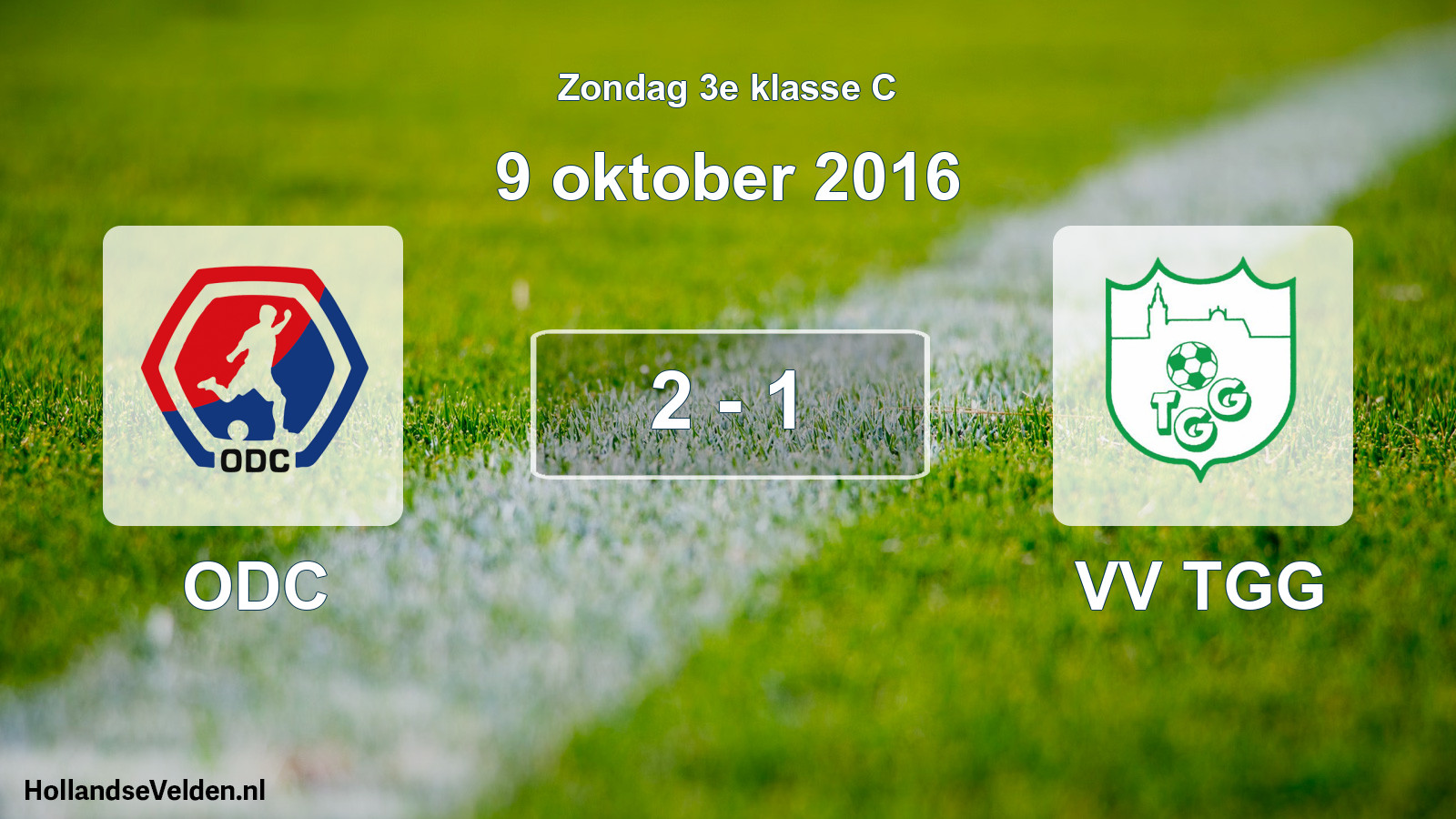 Total number of matches played: ODC - VV TGG 2 - 1 (9 October 2016)