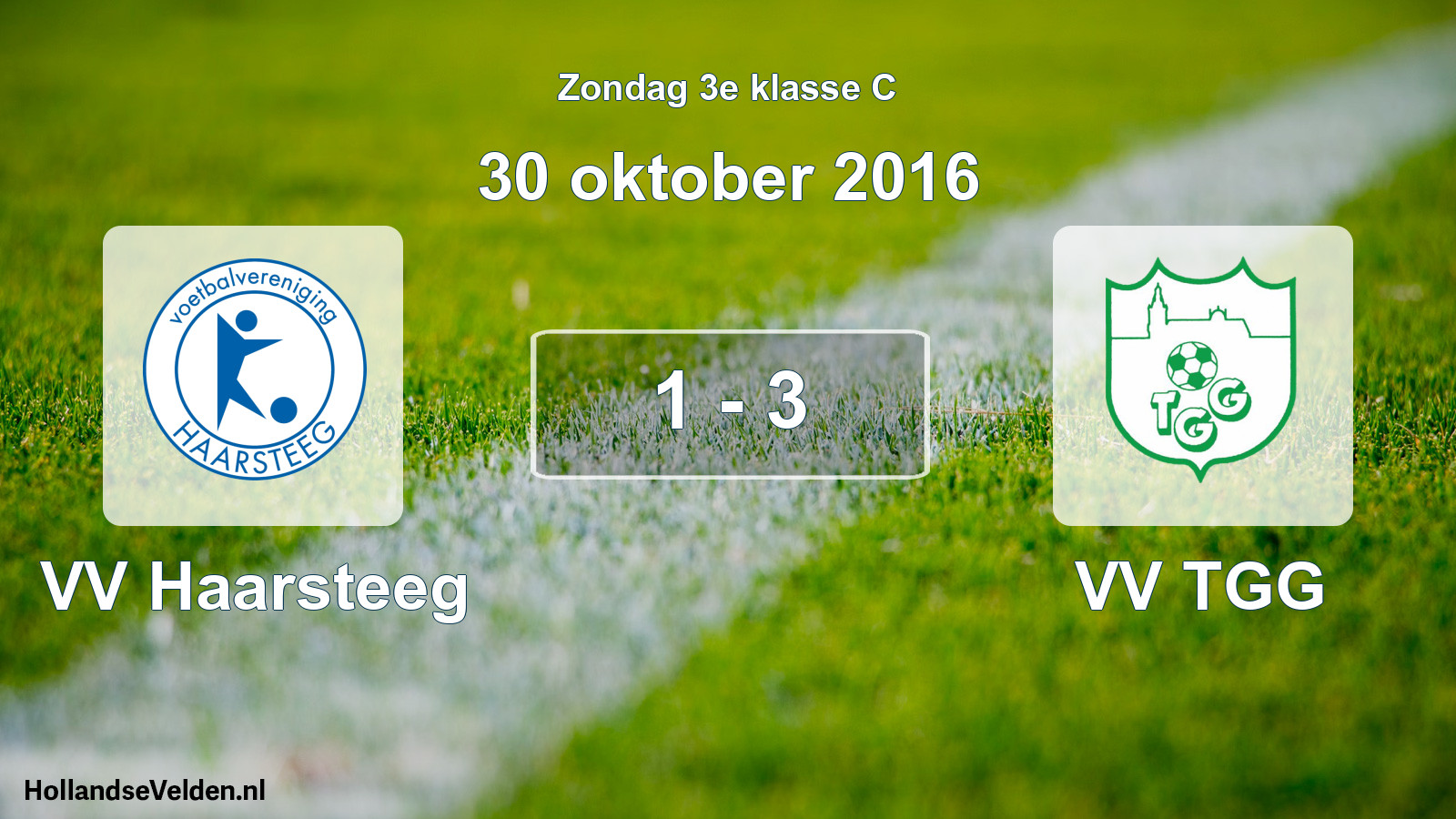 Total number of matches played: VV Haarsteeg - VV TGG 1 - 3 (30 October 2016)