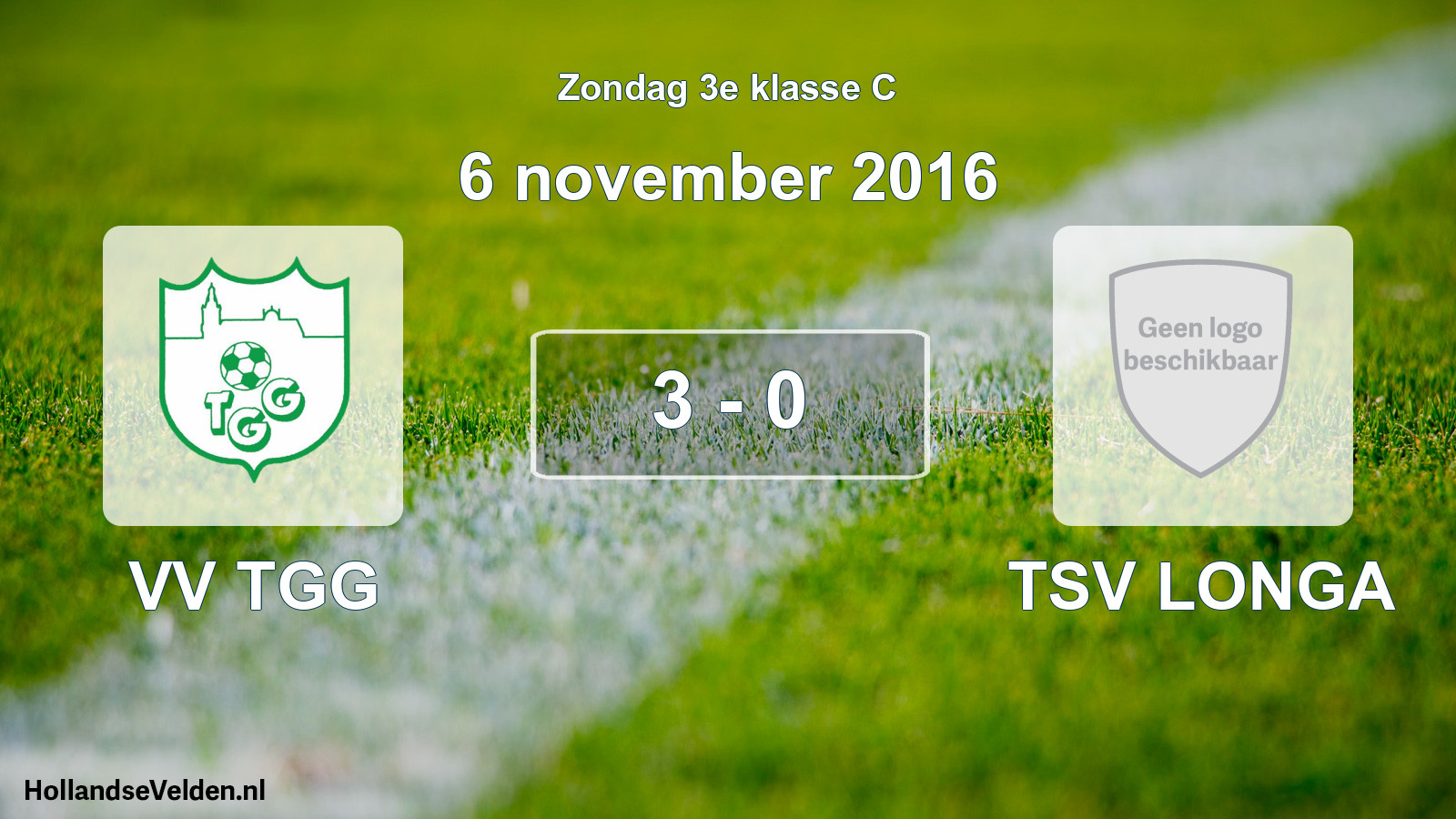 Total number of matches played: VV TGG - TSV LONGA 3 - 0 (6 November 2016)