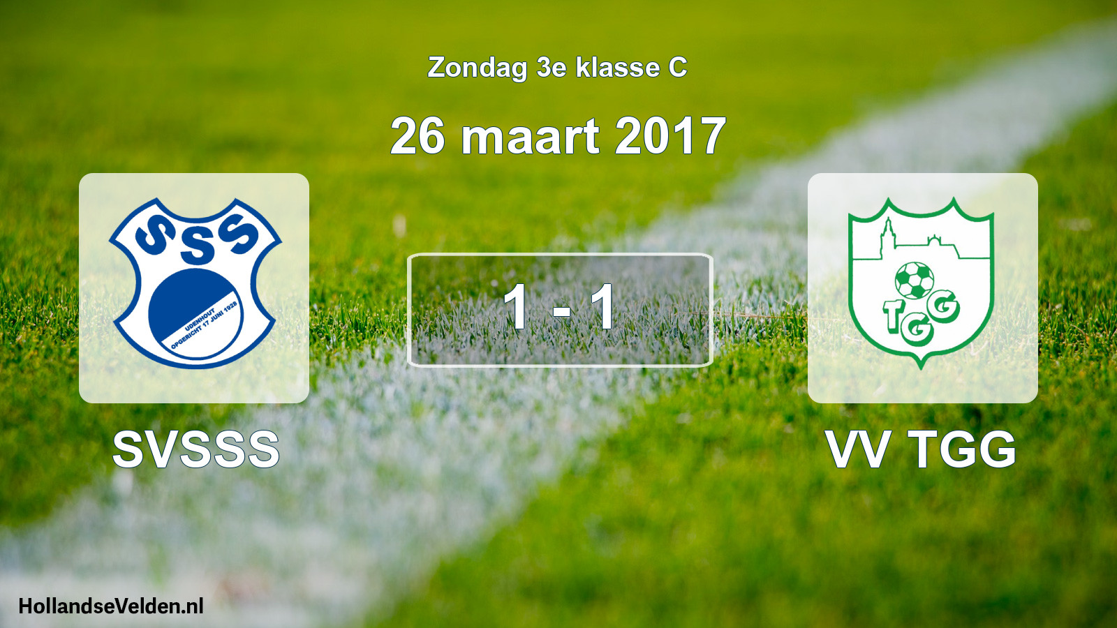 Total number of matches played: SVSSS - VV TGG 1 - 1 (26 March 2017)