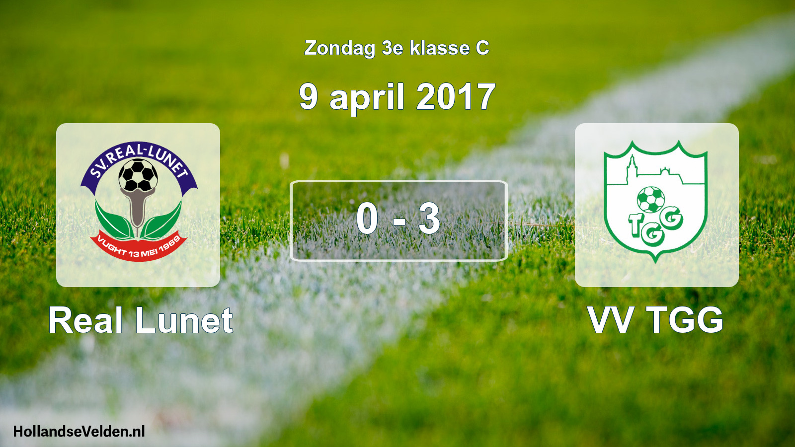 Total number of matches played: Real Lunet - VV TGG 0 - 3 (9 April 2017)