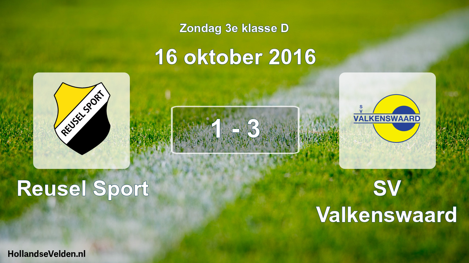Total number of matches played: Reusel Sport - SV Valkenswaard 1 - 3 (16 October 2016)