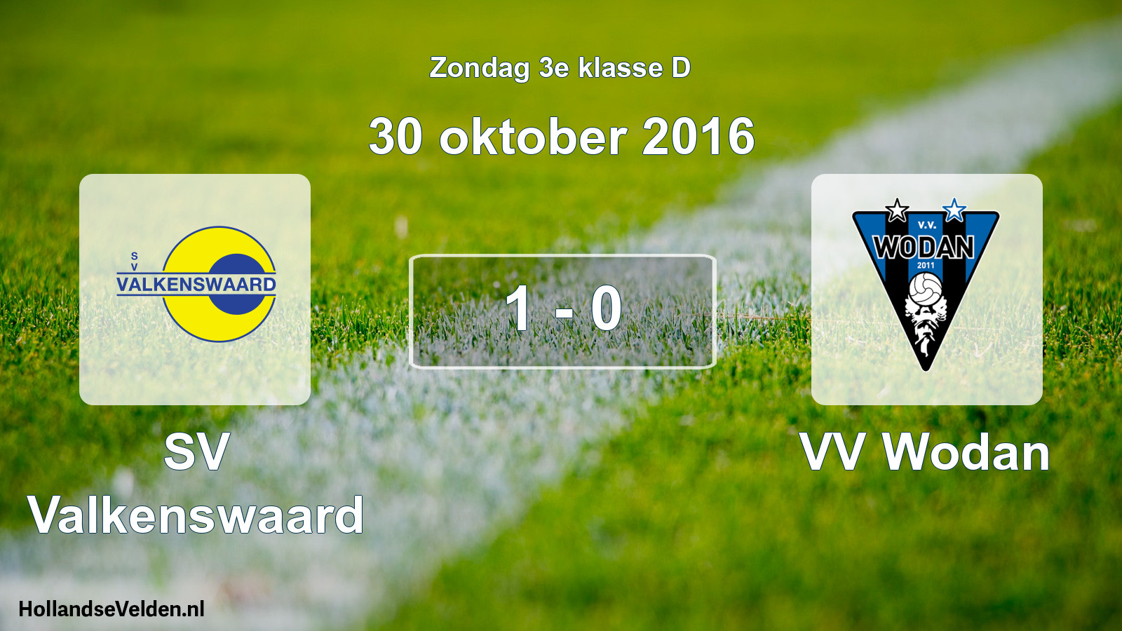 Total number of matches played: SV Valkenswaard - VV Wodan 1 - 0 (30 October 2016)