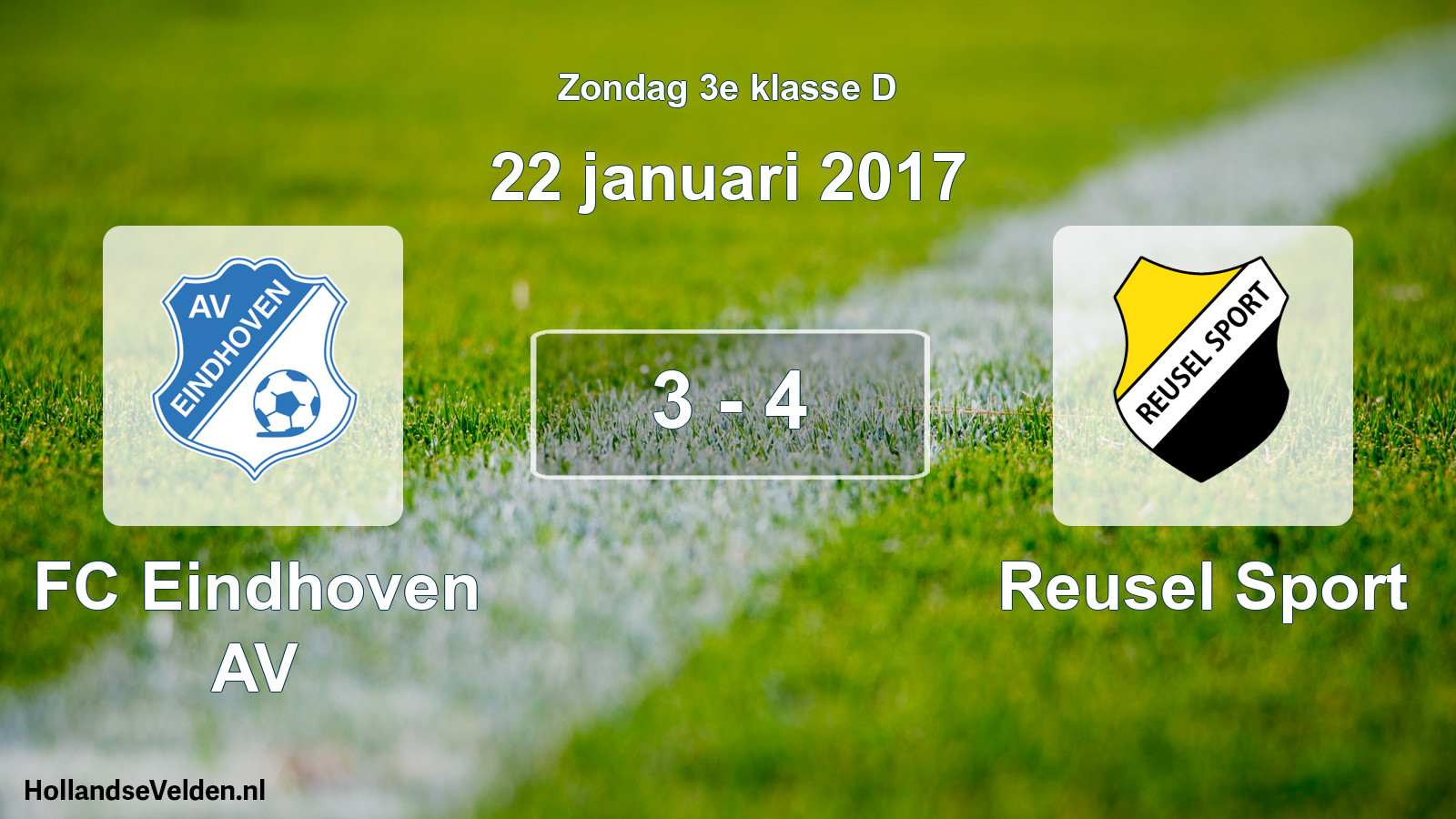 Total number of matches played: FC Eindhoven AV - Reusel Sport 3 - 4 (22 January 2017)