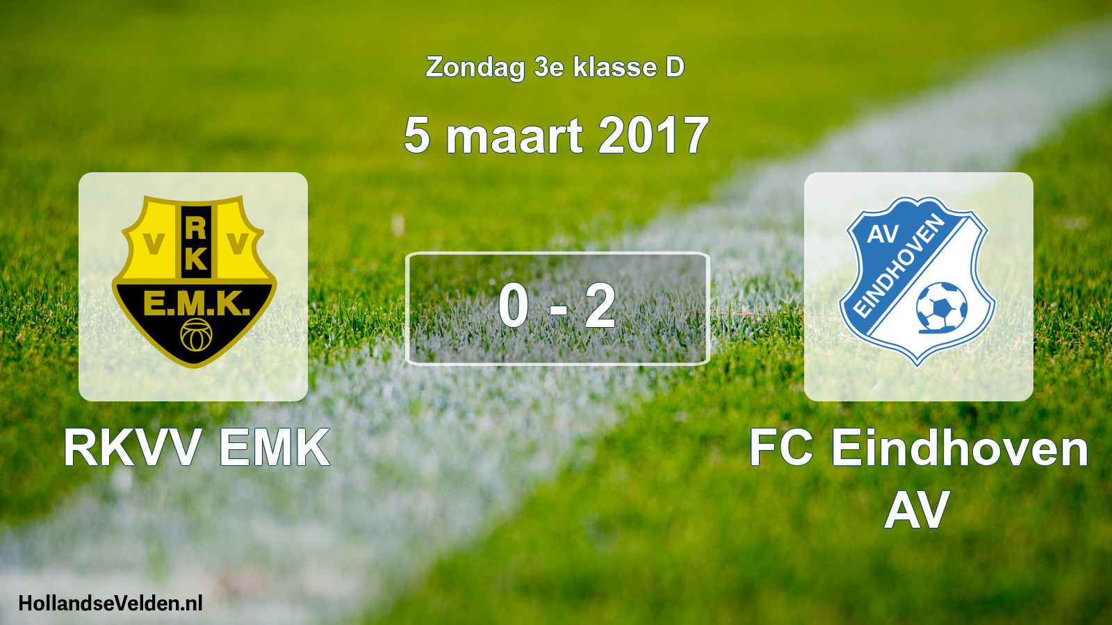 Total number of matches played: RKVV EMK - FC Eindhoven AV 0 - 2 (5 March 2017)