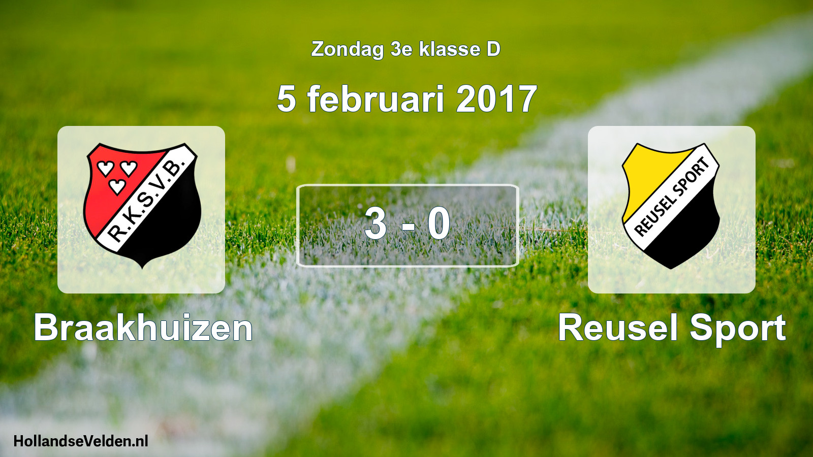 Total number of matches played: Braakhuizen - Reusel Sport 3 - 0 (5 February 2017)