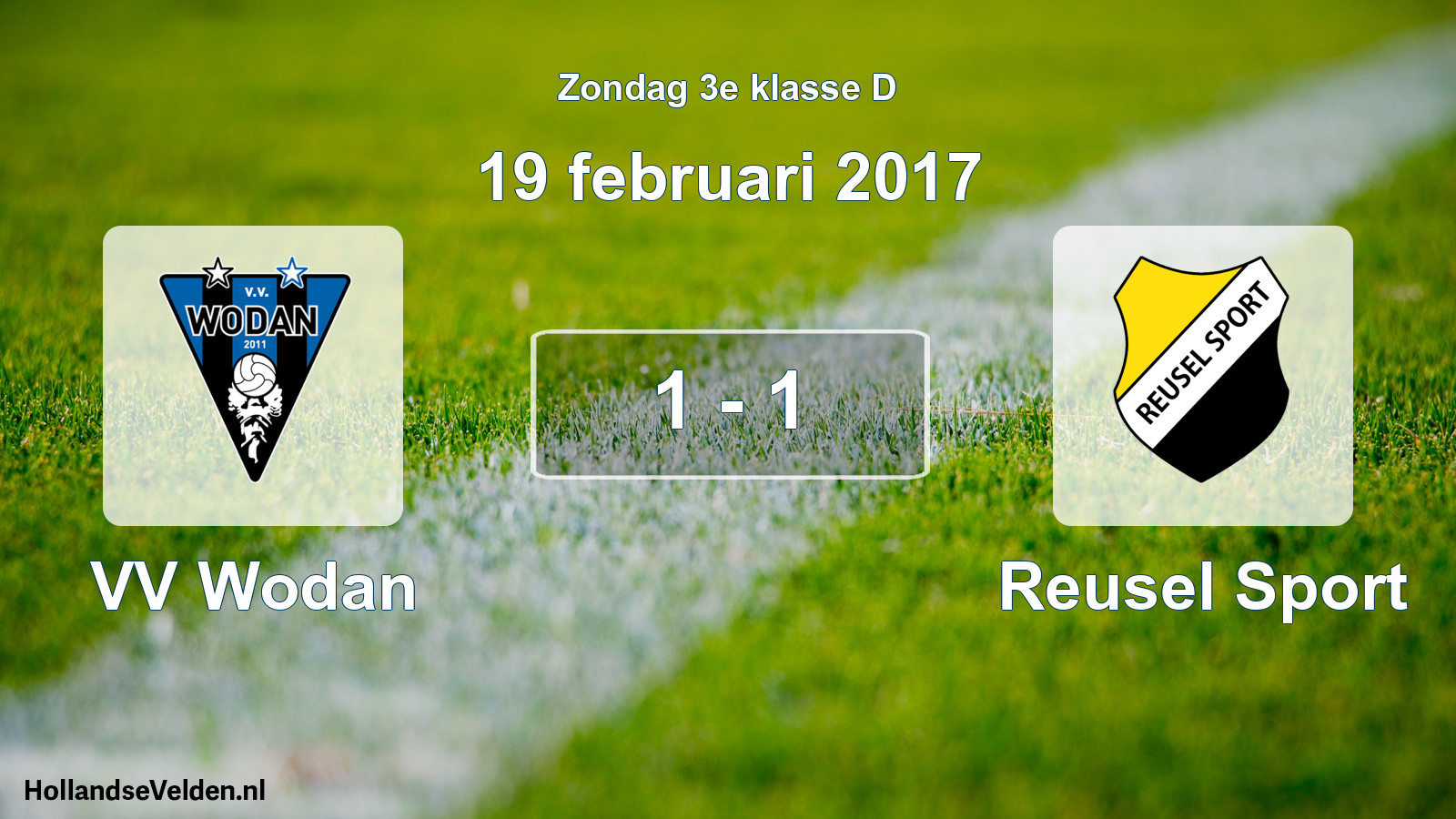 Total number of matches played: VV Wodan - Reusel Sport 1 - 1 (19 February 2017)