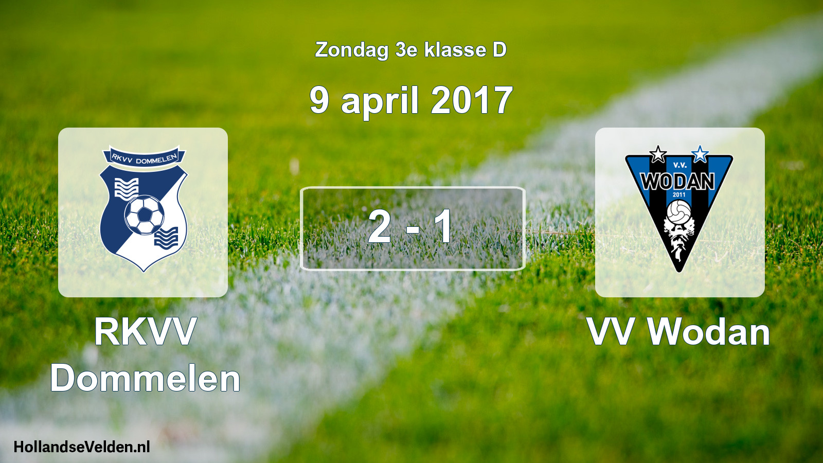 Total number of matches played: RKVV Dommelen - VV Wodan 2 - 1 (9 April 2017)