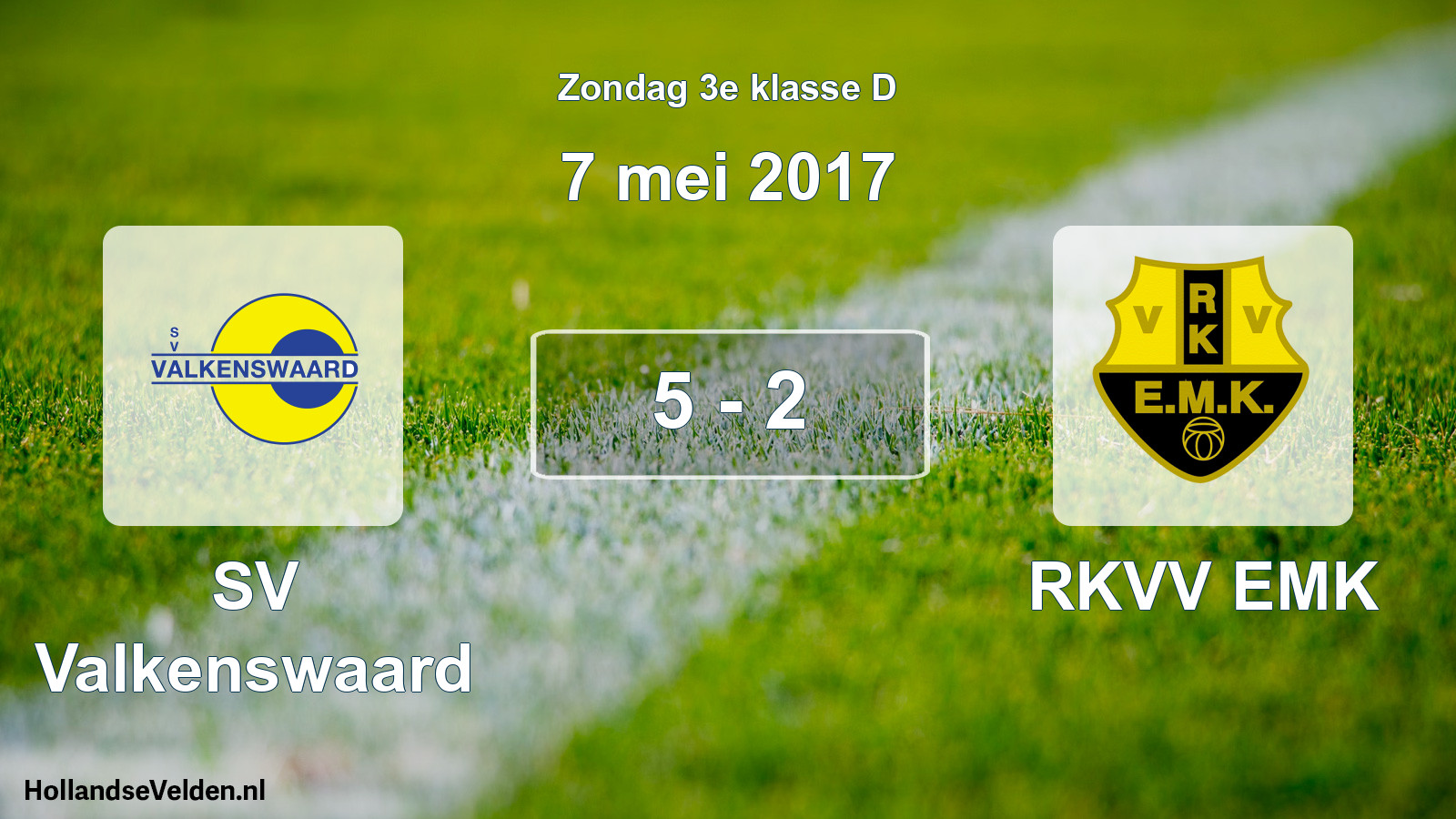 Total number of matches played: SV Valkenswaard - RKVV EMK 5 - 2 (7 May 2017)