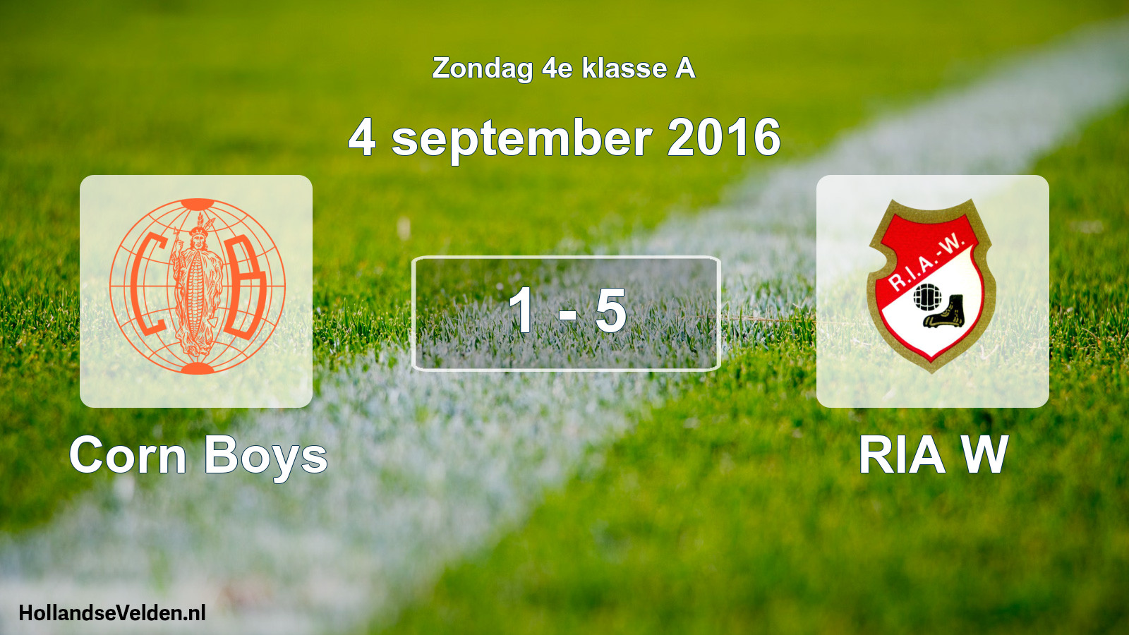 Total number of matches played: Corn Boys - RIA W 1 - 5 (4 September 2016)