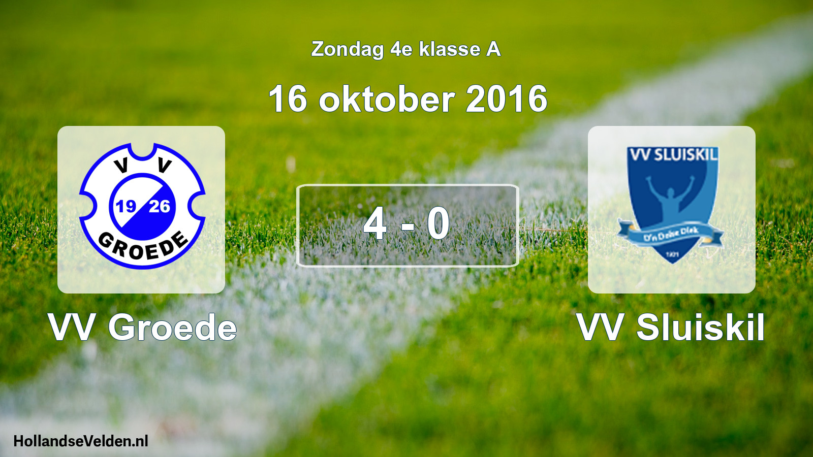 Total number of matches played: VV Groede - VV Sluiskil 4 - 0 (16 October 2016)